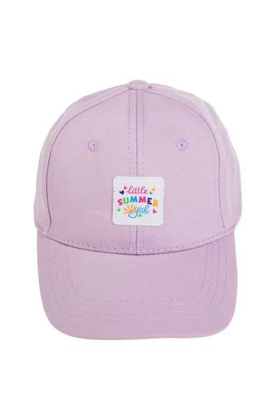 Zumzeria Lilac Cotton Cap with 'Little Summer Girl' Patch for Babies