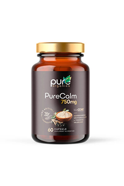 pureorganics PureCalm – Ashwagandha + Griffonia + L-Teanina | 60 capsule