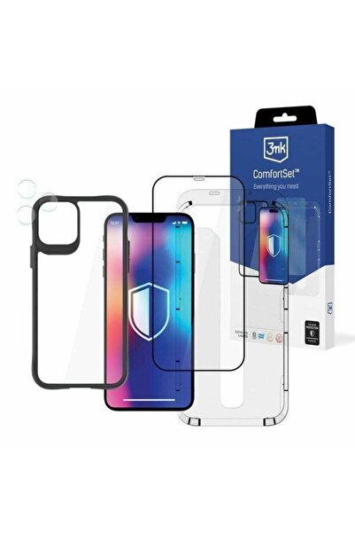 3MK Set Confort 4 în 1: Husă + Sticlă Cameră + Sticlă Ecran Apple iPhone 11 P...