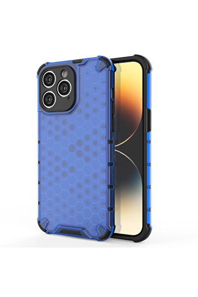 Hurtel Husă tip fagure pentru iPhone 14 Pro Max, hibridă blindată, albastră