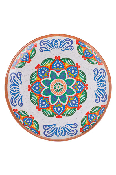 Zumzeria Melamine Plate with Colorful Aztec Design Ø28cm