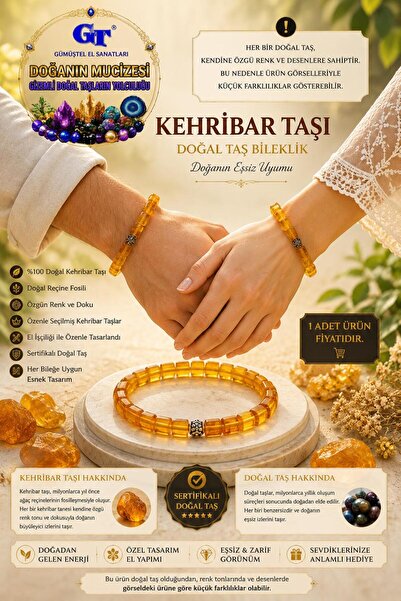 GÜMÜŞTEL EL SANATLARI Certified Amber Bracelet