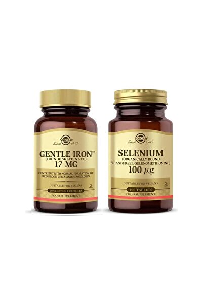 Solgar Gentle Iron 17 Mg 90 Kapsül Selenium 100 Tablet