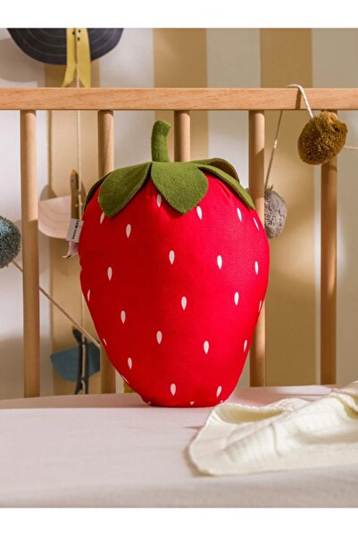 LC Waikiki LCW HOME Kırmızı Çilek Figürlü Bebek Kırlent 32 Cm