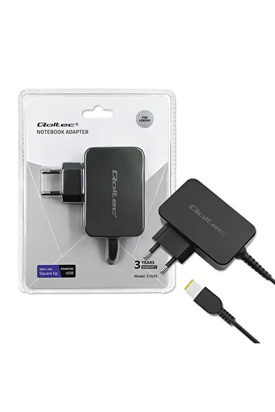 Qoltec Adaptor laptop pentru Lenovo 45W |   20V |   2.25A |   Vârf subțire + pin