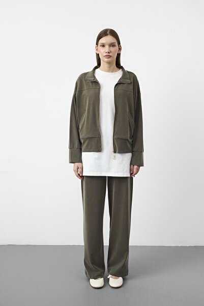 Basicpark Khaki Tencel Natural Textured Jacket, Trousers and 100% Cotton T-Sh...