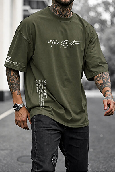 ZAVIXO -Erkek 3 Thread Oversize T-Shirt – Casual Elegance & Comfort the Boston