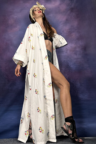 Quincey Embroidered Poplin Kimono