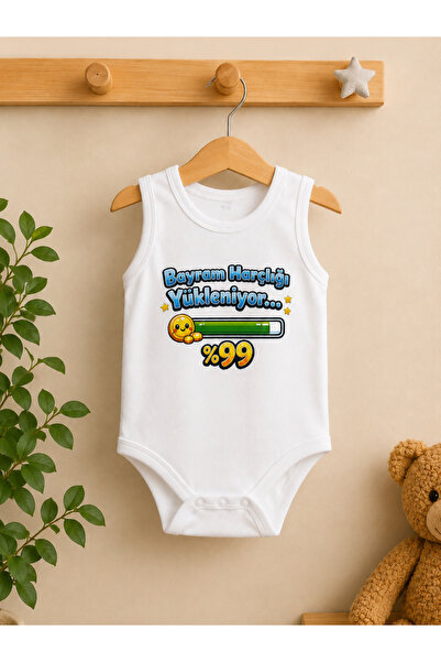 LUMY KIDS Bayram Harçlığı Yükleniyor Baskılı Çıtçıtlı Bebek Body