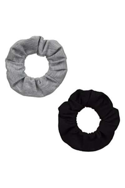 Zumzeria Elastice de păr pentru femei, negru-gri melanj - 2 bucăți