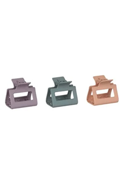 Zumzeria Clame de păr mate Gri Nud Liliac 6cm - 3 bucăți