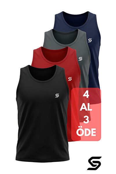 Sapeur 3'lü Paket Erkek Sporcu Atlet - Nefes Alabilir Fit Kesim, Gym & Fitnes...
