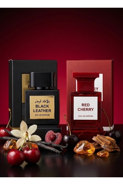 Milestone Set Red Cherry 100 ml + Black Leather 100 ml, Unisex, EDP
