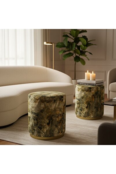 Framgan Arboreal Noir Luxury Puf Premium Botanical Designer Seri