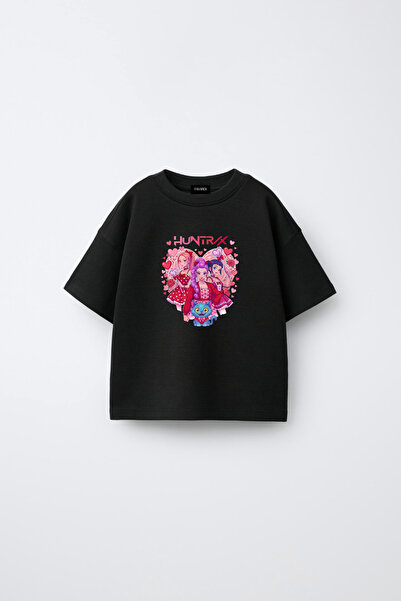 fasardi Kpop Demon Hunters Huntrix Zoey Rumi Mira Printed Oversize 100% Cotto...
