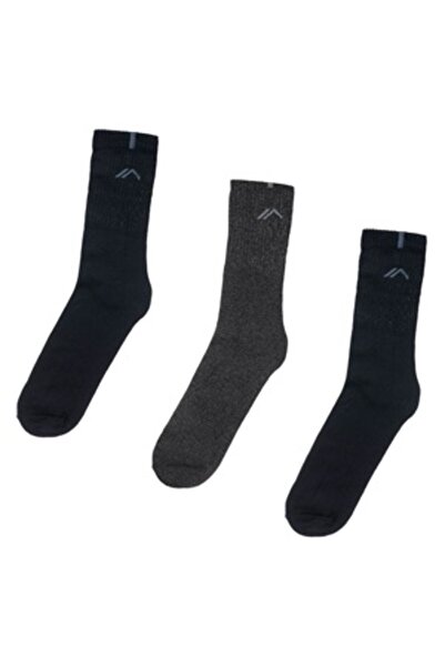 Zumzeria Blue and Anthracite Gray Patterned Socks for Men - 3 Pairs