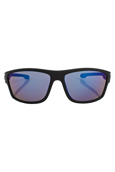 Zumzeria Black Frame Sunglasses with Blue Lenses and Black Temples for Kids