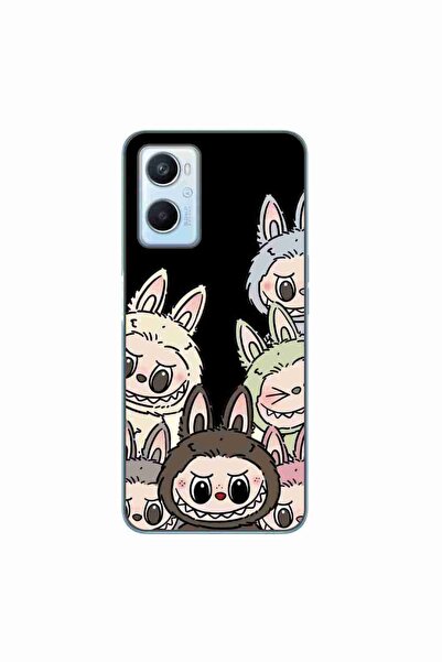 OEM Case compatible with Oppo A96 4G Silicone Gel Tpu Model Labubu Pattern Black