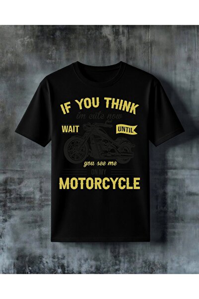 COMVİCHO Motorcycle Cute Now Printed Oversize T-Shirt