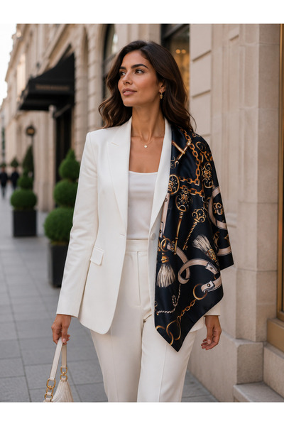 Lavinia Scarfs Imperial Key Pattern 90X90 cm Scarf/Foulard