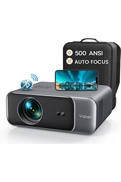 YABER Προβολέας Bluetooth Pro V9 WiFi6 1080P Full HD, Αυτόματη Εστίαση, 500 A...