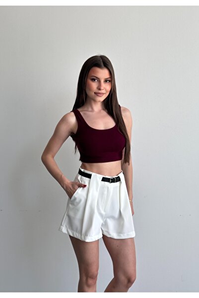 Liva Style Co Kemer Detaylı Pileli Şort
