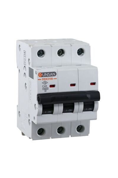 Günsan Valta 3x40A 10kA C Tip 3P Üç Fazlı Trifaze Otomat Sanayi Tip Sigorta 4...