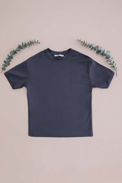 Fulla Moda Tricou modal pentru băieți, cu gât rotund, Basic