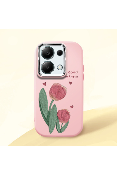 ucuc Poco M6 Pro 4g Compatible Shock-Absorbing Camera Protected Pink Silicone...