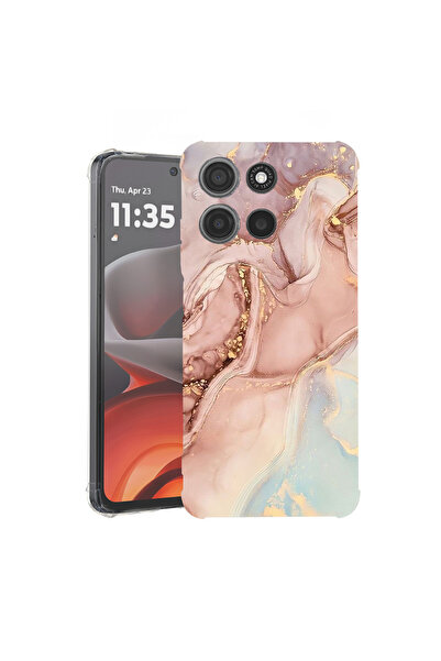 bestcase Husă Antișoc pentru Motorola Edge 60 Neo, Marmură Roz, 3144027 AS 1253