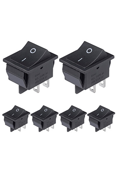 choice2 6pcs 6PCS Rocker Switch DPST 40A 12V DC 4 Pin 2 Position Switch ON Of...
