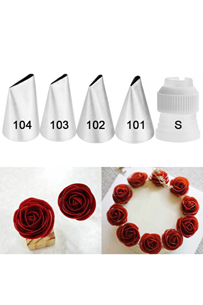 Choice1 5pcs set 1/5pcs #101 #102 #103 #104 Piping Nozzle for Creating Rose P...