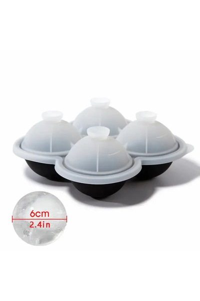 choice2 black 1pc Large Silicone Ice Cube Trays - Easy-Release, No Leakage, P...