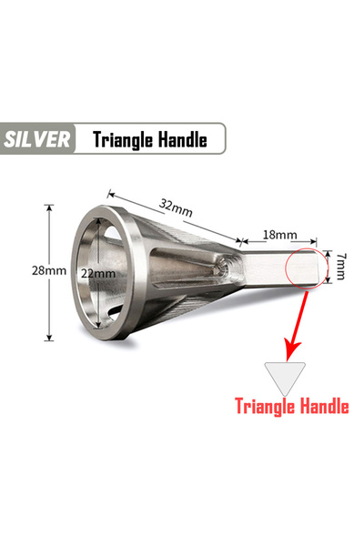 choice2 Triangle silver Hex/Triangle Handle 3-Blade External Chamfer Tool,Fas...