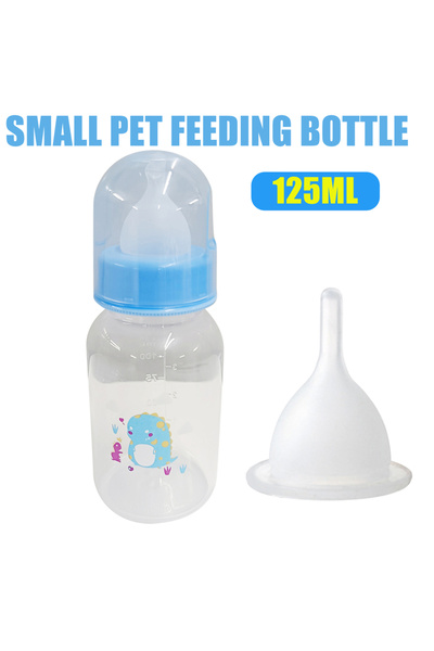 Choice Red Cute Kitten Feeding Bottle Mini Cat Dog Feeder 125ml Nipple Feedin...