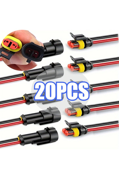 Choice3 20PCS-10pair Automotive Connector Electric Motorcycle Connectors Wate...