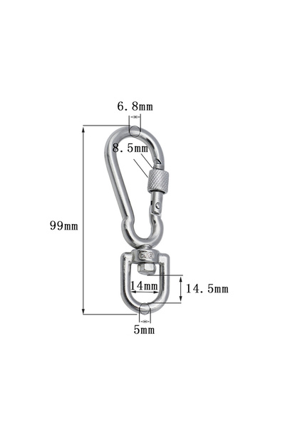 Choice 7mm **1Pc Stainless Steel Swivel Snap Hooks Locking Dog Leash Buckle Q...