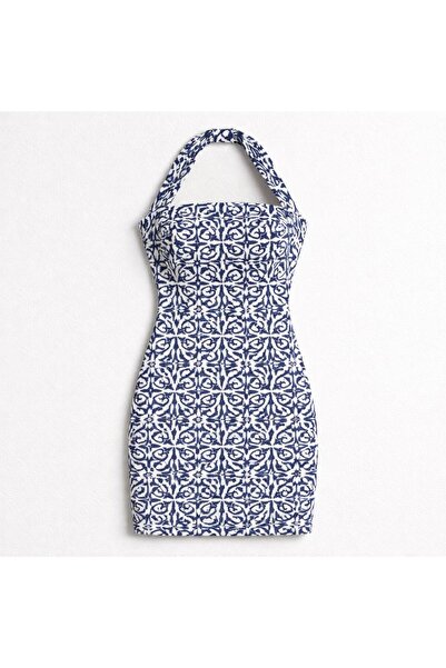 Moda Hour Rochie mini cu decolteu imprimeu leopard pentru femei