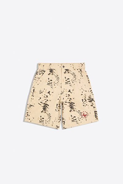 Bershka Baskılı geniş paça bermuda