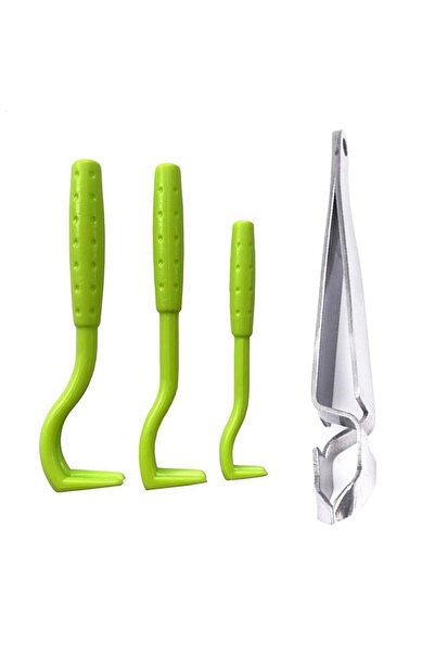 Choice3 Tweezers 3 green 3pcs Remover Tweezer Tick Flea Remover Hook Tick Pul...