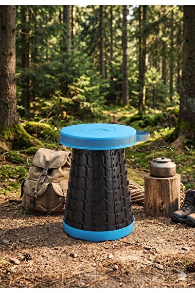LeylArt Stool Multi-Purpose Foldable Stool/Telescopic Stool/Caravan, Camping....