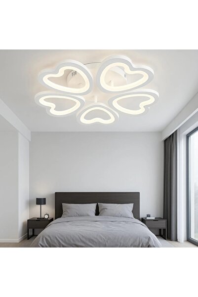 Elektroyou MS61005-5 Modern 3 Renk Ledli Mimari Tasarım Beyaz Plafonyer Lüks ...