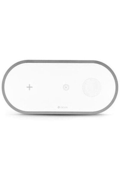 Devia Încărcător 3 în 1 pentru smartphone, Apple Watch și căști V4 (10W) alb