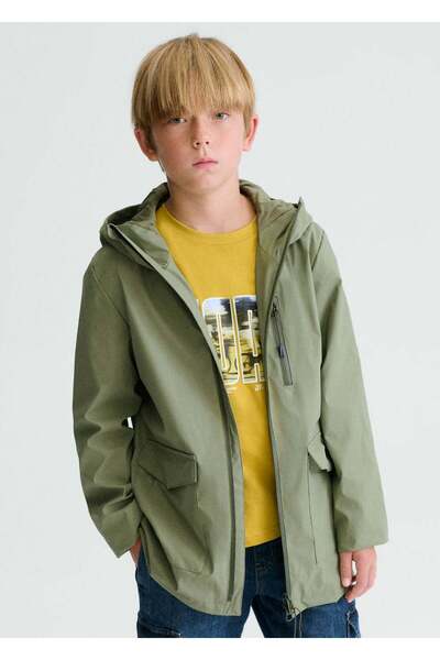 MAYORAL Boy's Spring Parka Coat Green