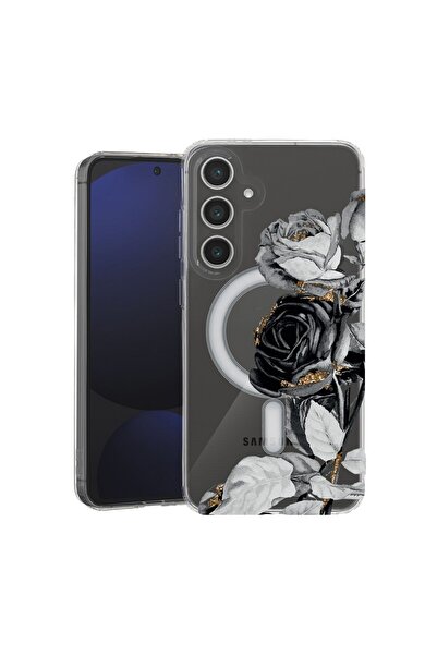 bestcase Husă pentru Samsung Galaxy A36 cu design Black Rose, Mag Anti Shock ...