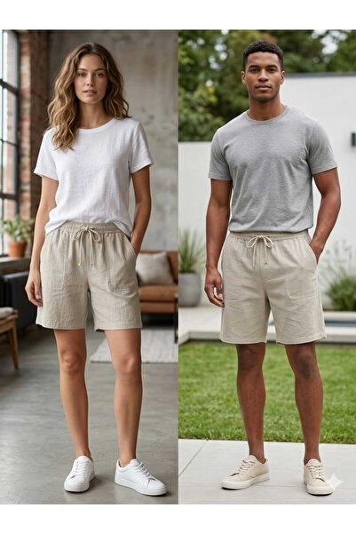 ROG Unisex %100 Pamuk Hambez Doğal Şort - Rahat ve Nefes Alan Tasarım - Bohem...