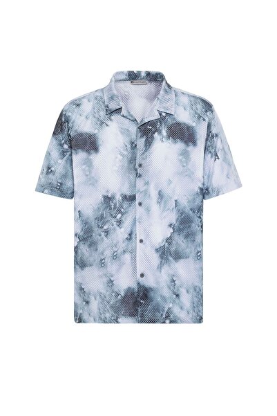 S13 Store Desenli Fitilli Oversize Gömlek