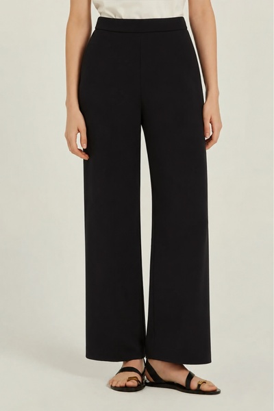 Msrlassn Black Loose Fit Knitwear Women's Trousers