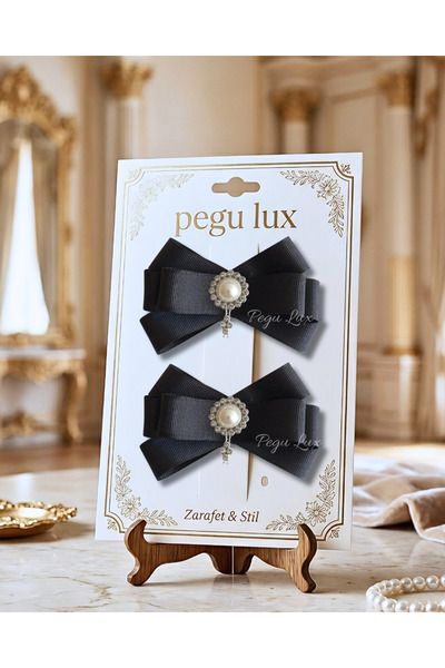 pegu baby collection Set de 2 cleme de papier cu panglică grograin, mici, min...