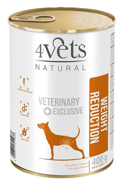 4vets Hrană umedă pentru câini pentru reducerea greutății - 400 g